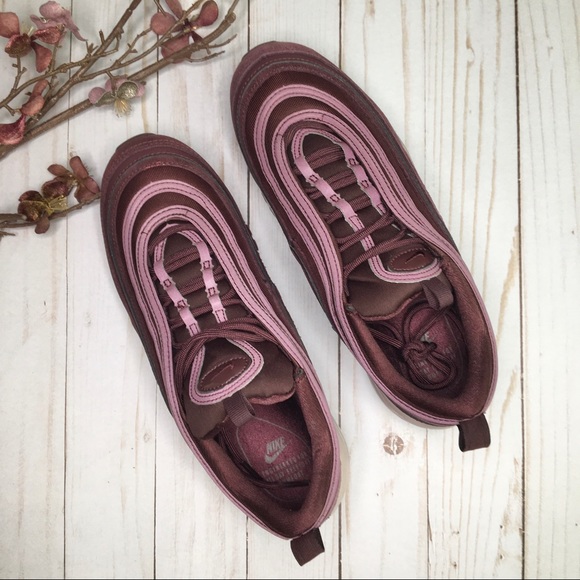 NEW Nike Air Max 97 Burgundy Sneakers 8.5 - Picture 2 of 6